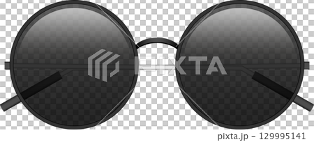 Stylish round-framed sunglasses with dark lenses, offering a vintage-inspired aesthetic. 129995141