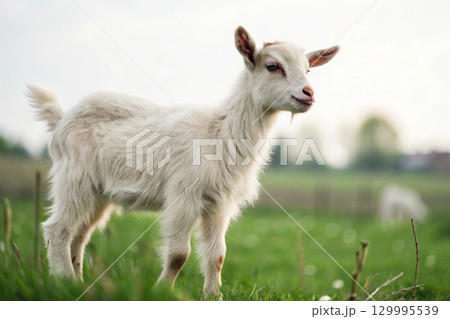 goat in a meadow 129995539