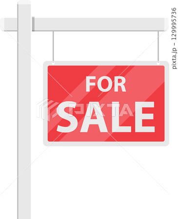 A red and white sign indicates a property is available for purchase and immediate occupancy. A red and white sign indicates a property is available for purchase and immediate occupancy. 129995736