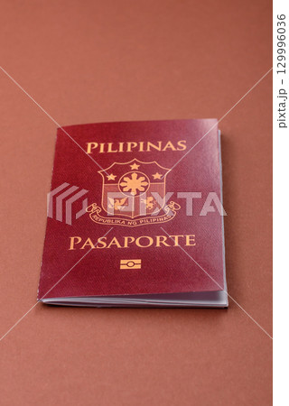 Philippines passport for travelling, flying and doing business. Philippines document Philippines passport for travelling, flying and doing business. Philippines document 129996036