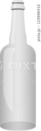 A sleek, modern bottle with a smooth, minimalist design and a subtle gradient, isolated on white. 129996418