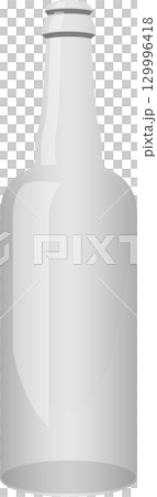 A sleek, modern bottle with a smooth, minimalist design and a subtle gradient, isolated on white. A sleek, modern bottle with a smooth, minimalist design and a subtle gradient, isolated on white. 129996418