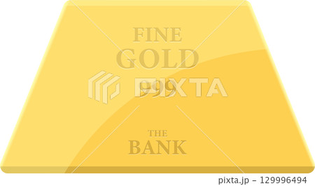 A shiny gold bar reflects light, with ?Fine Gold 999? and a generic ?The Bank? stamp. A shiny gold bar reflects light, with ?Fine Gold 999? and a generic ?The Bank? stamp. 129996494