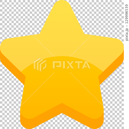 Stylized yellow star with rounded edges and...のイラスト素材 [129996539] - PIXTA