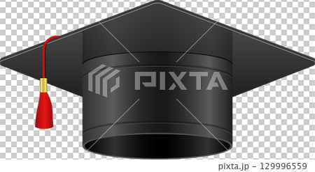 Graduation Cap: Symbol of Academic Achievement, a milestone signifying completion of education. 129996559