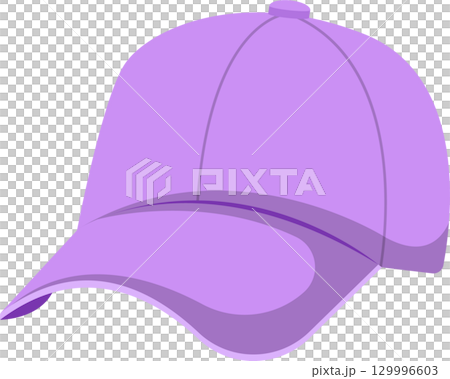 A soft lilac baseball cap, perfect for a sunny day, offers stylish protection from the sun. 129996603