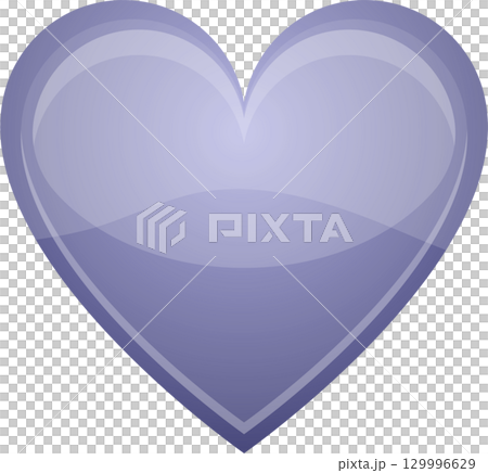 A glossy light purple heart stands out against the black background. Symbolizing love, affection. A glossy light purple heart stands out against the black background. Symbolizing love, affection. 129996629