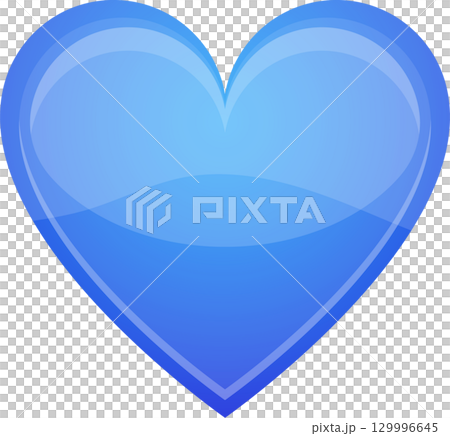 A vibrant, glossy blue heart set against a stark black backdrop, radiating a cool, serene feeling. A vibrant, glossy blue heart set against a stark black backdrop, radiating a cool, serene feeling. 129996645