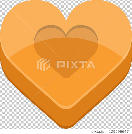 Golden heart with layered design symbolizes love, affection, and emotional depth with gentle shine. 129996647