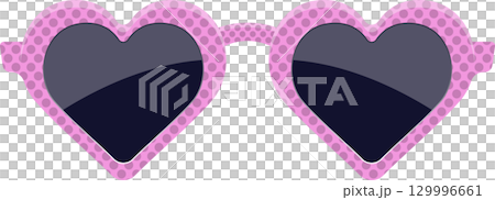 Pink heart-shaped sunglasses with polka dots offer a fun and flirty way to protect your eyes. 129996661
