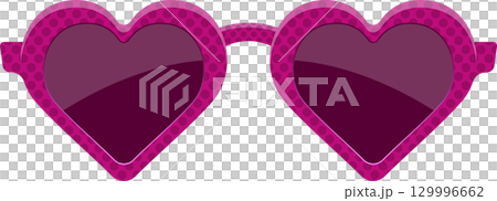 Eye-catching pink heart-shaped sunglasses with dotted frames offer a playful, trendy, and romantic flair. 129996662
