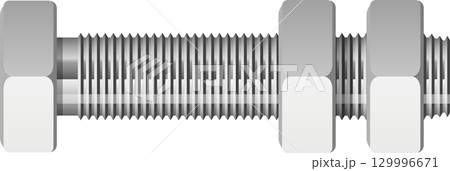 Silver Metal Bolt and Nuts: Fastening solution for construction, engineering and repair project. Silver Metal Bolt and Nuts: Fastening solution for construction, engineering and repair project. 129996671