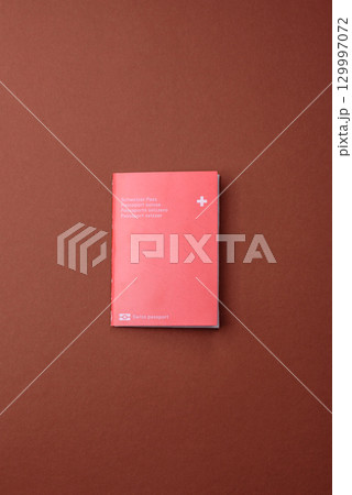Swiss passport for travelling, flying and doing business. Switzerland document 129997072