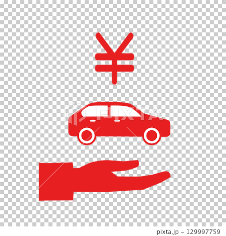 自動車の査定や価格のイラスト 自動車の査定や価格のイラスト 129997759