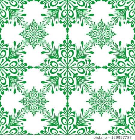 simple seamless abstract white and green pattern, texture 129997787