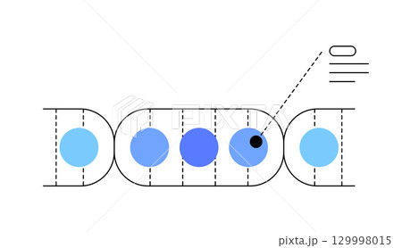DNA. Abstract scheme,flat design icon vector illustration 129998015