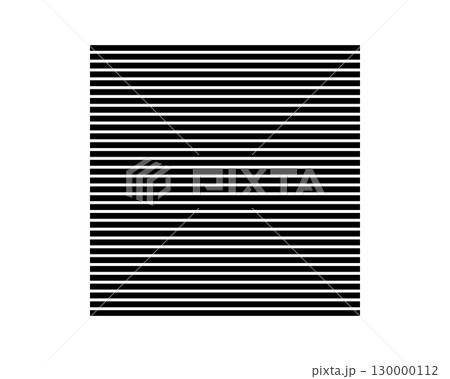 Black striped square shape isolated on white background. Streaked quadrangle figure. Blinds pattern. Simple design elements. Vector graphic illustration Black striped square shape isolated on white background. Streaked quadrangle figure. Blinds pattern. Simple design elements. Vector graphic illustration 130000112