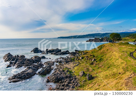 海岸沿いから眺めた海 130000230