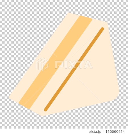 サンドイッチのフラットデザインイラスト素材 130000434