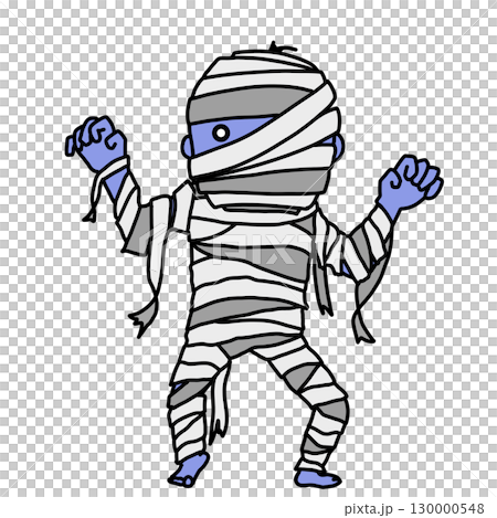 ハロウィンのミイラ男のイラスト 130000548