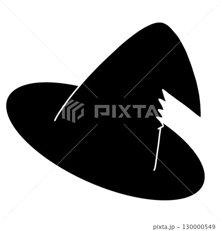 シルエットの魔女の帽子のイラスト 130000549