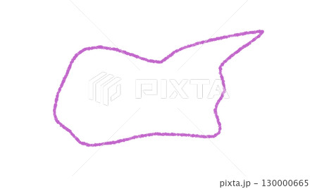 Hand drawn pink speech bubble with wavy contour forms a crayon message icon. Chat circle as talk and quote design for communication, with outline style perfect as modern social media element. Hand drawn pink speech bubble with wavy contour forms a crayon message icon. Chat circle as talk and quote design for communication, with outline style perfect as modern social media element. 130000665