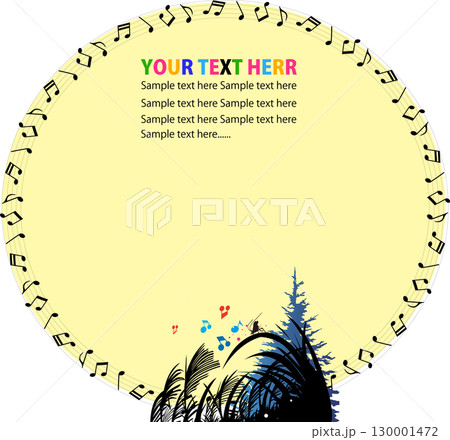 満月,秋,お月見,鈴虫,音楽フレーム 130001472