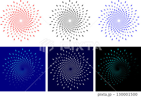 モダンな抽象的な背景。円形のハーフトーンドット。丸いロゴ。ベクターの点線フレーム。デザイン要素または 130001500