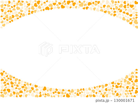 ハート柄の背景 橙系の3色 ハート 130001671