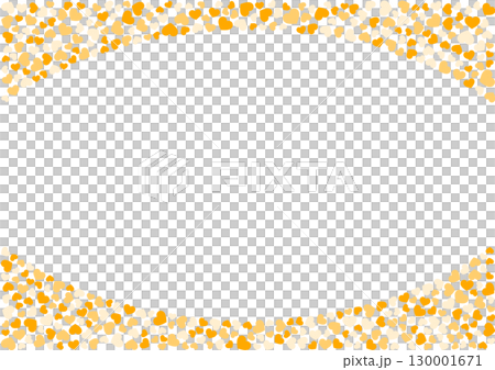 ハート柄の背景 橙系の3色 ハート 130001671