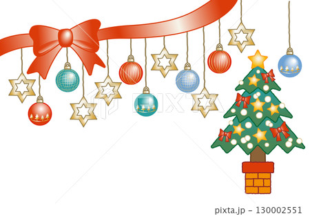 クリスマスオーナメントとツリー クリスマスオーナメントとツリー 130002551