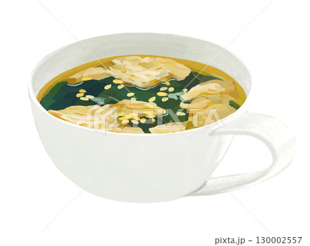 ワカメスープ(卵、ゴマ入り) ワカメスープ(卵、ゴマ入り) 130002557