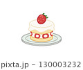 カフェメニュー イラスト 苺のケーキ 130003232