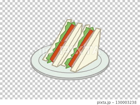 咖啡廳菜單插畫三明治 130003238
