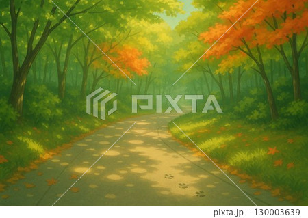 遊歩道の木漏れ日 遊歩道の木漏れ日 130003639