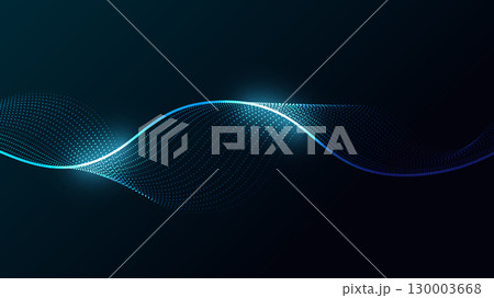 Futuristic Digital Wave with Luminous Neon Lines Futuristic Digital Wave with Luminous Neon Lines 130003668