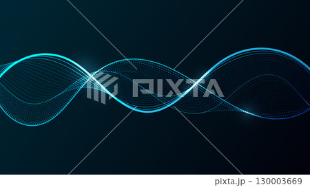 Futuristic Digital Wave with Luminous Neon Lines Futuristic Digital Wave with Luminous Neon Lines 130003669