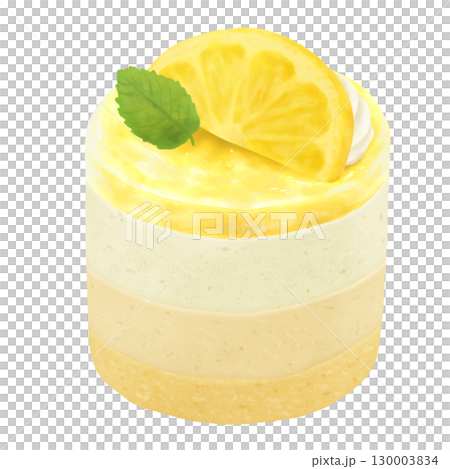 Sparkling sweet and sour lemon mini mousse cake Sparkling sweet and sour lemon mini mousse cake 130003834