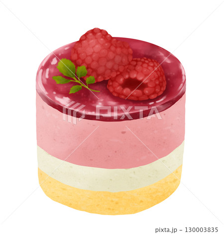 かわいいおしゃれなラズベリーのミニムースケーキ 130003835