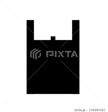 ビニール袋のシルエットアイコン 130004162