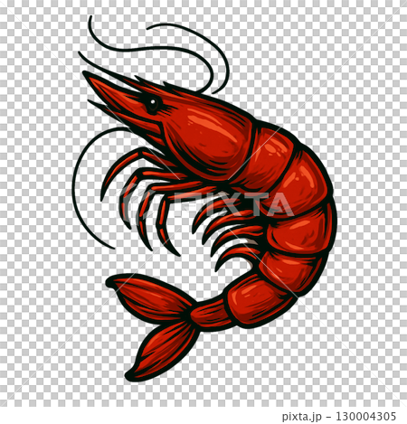 エビのおしゃれイラスト素材 130004305