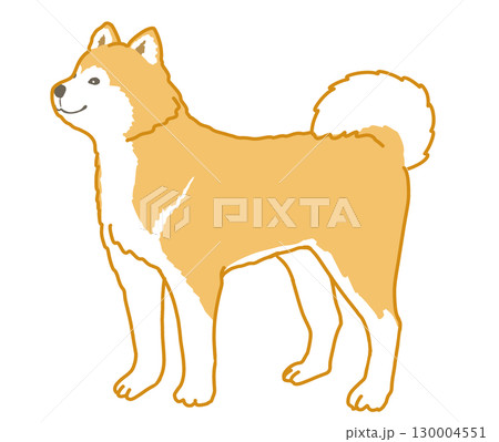 秋田犬のイラスト 130004551