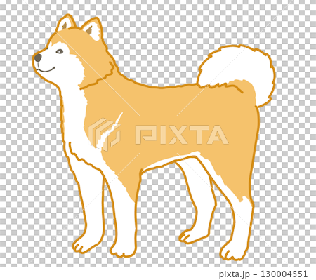 秋田犬のイラスト 130004551