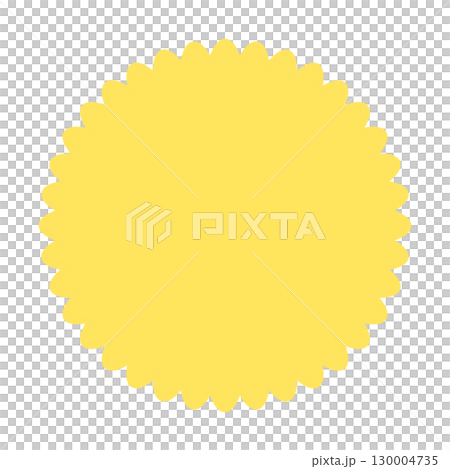 Simple jagged circle POP and frame - Yellow 130004735