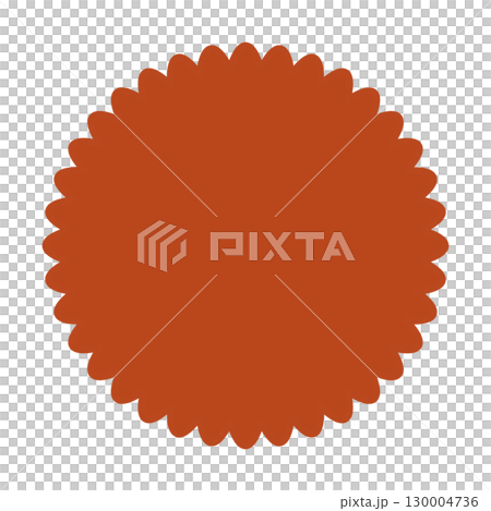 Simple jagged circle POP or frame - Brown 130004736