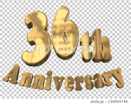 3DCG文字“36週年/36週年紀念馬克·斯帕克” 130004746