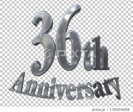 3DCG文字「36th Anniversary/36周年マークキラキラ」 130004806