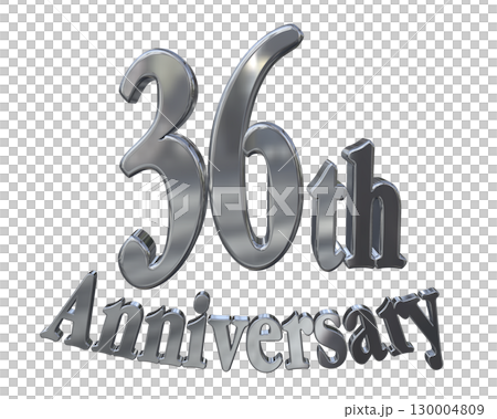 3DCG文字“36週年/36週年紀念馬克·斯帕克” 130004809