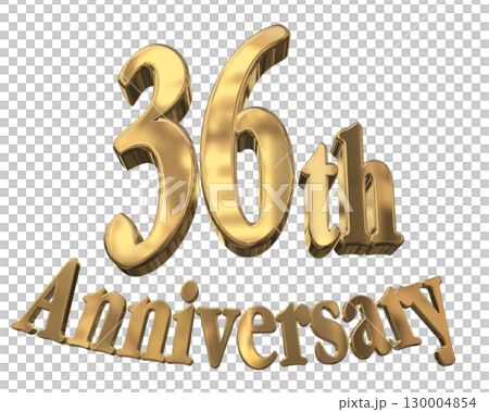 3DCG text "36th Anniversary/36th Anniversary Mark Sparkle" 130004854