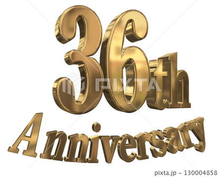 3DCG文字「36th Anniversary/36周年マークキラキラ」 130004858